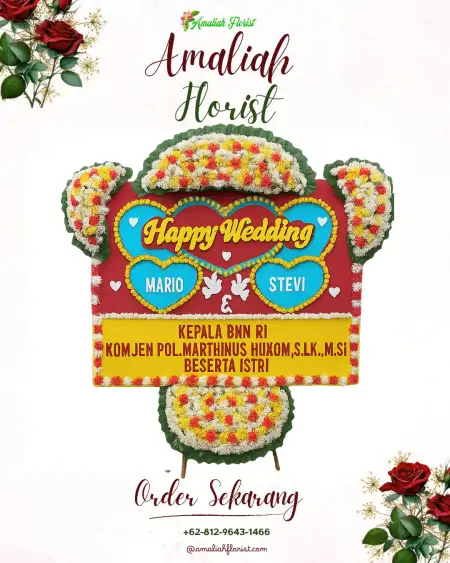 Papan Bunga Pernikahan Pajar Bulan